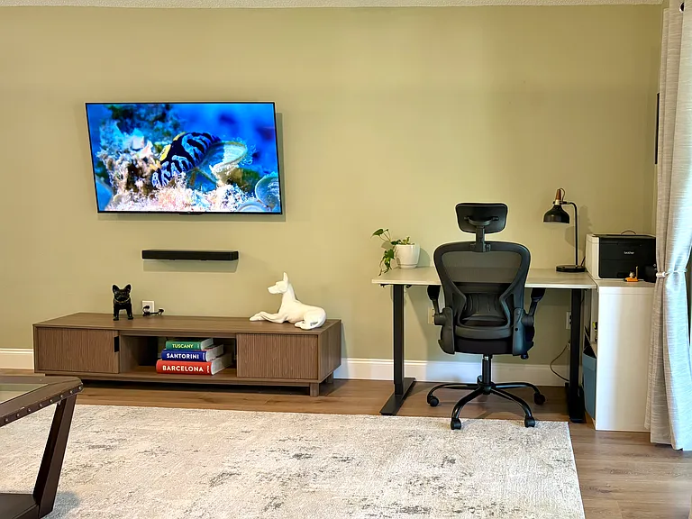 Computer area with chair