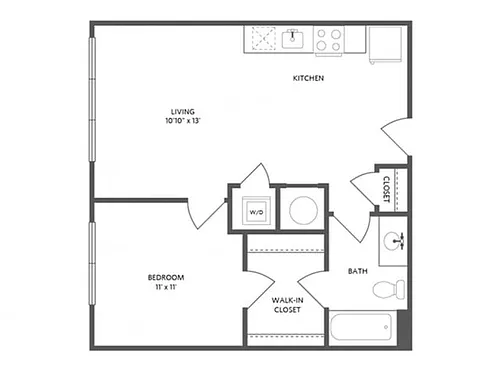 Floor plan A10 - One Bedroom