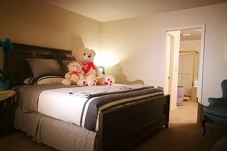 Spacious and bright master bedroom on the upper floor