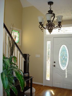 Main Foyer & Front Door (New Lighting Fixture & Security System)