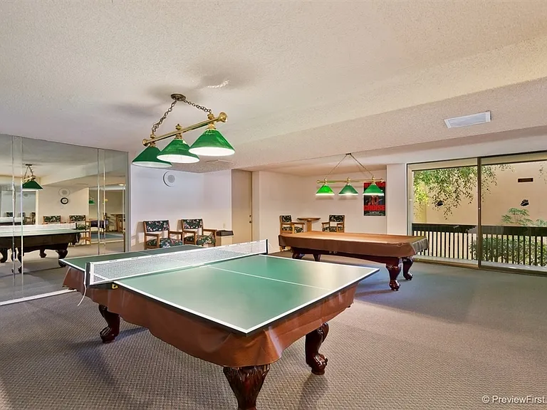 Community game room with pool and ping pong