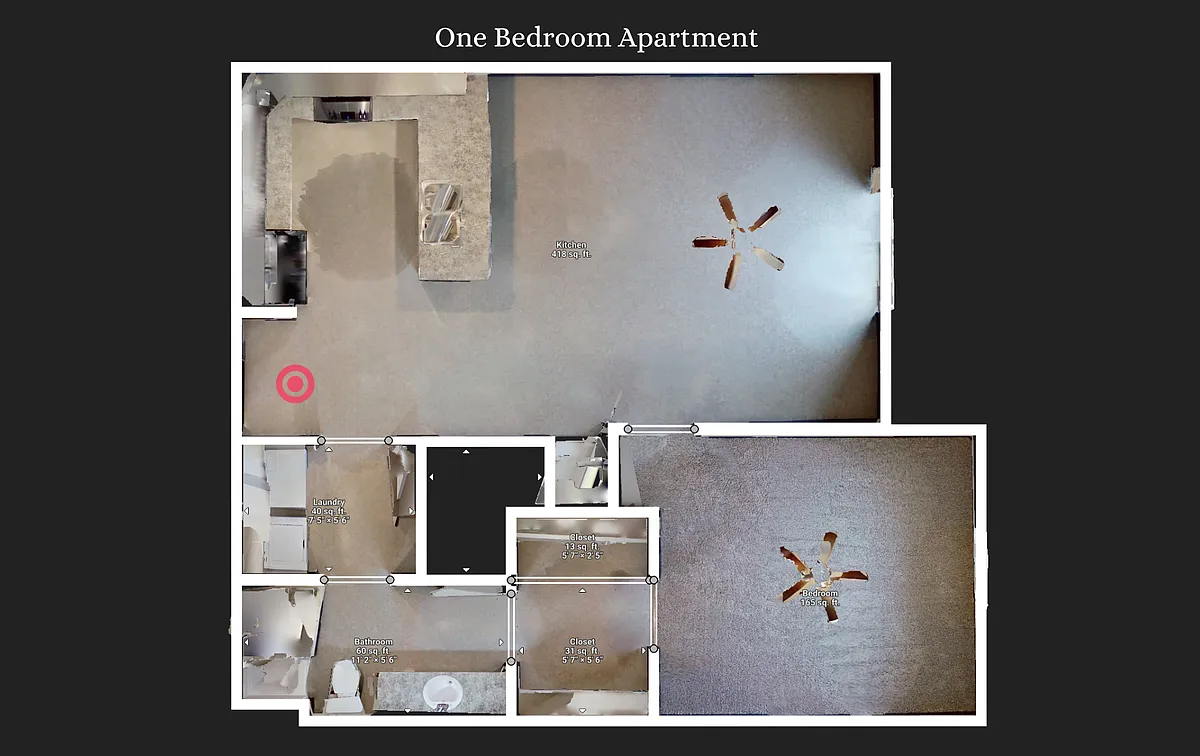Floor plan Furnished One Bedroom Apartment