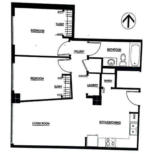 Floor plan 2 Bedroom A