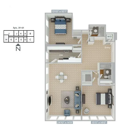 Floor plan B1-H-Classic