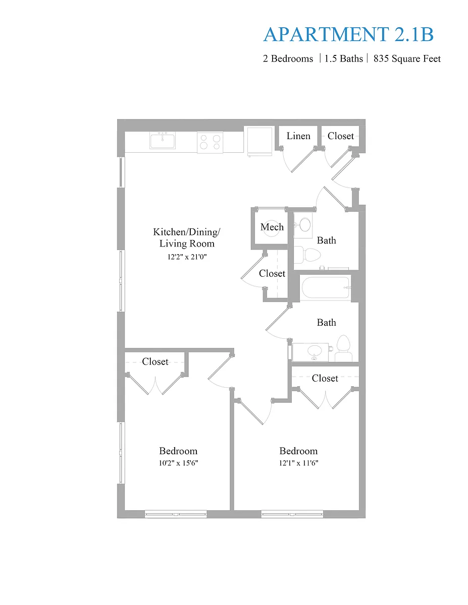 Floor plan 2B
