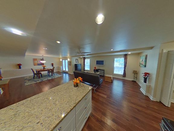 Living room and dining area