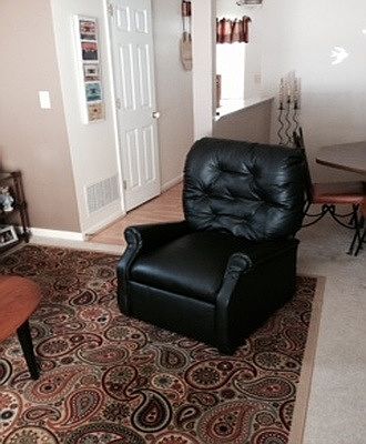 Leather recliner