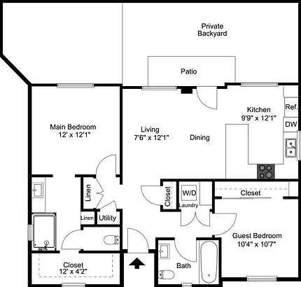 Saguaro | 2 Bed/2 Bath | 650 SF Saguaro | 2 Bed/2 Bath | 650 SF