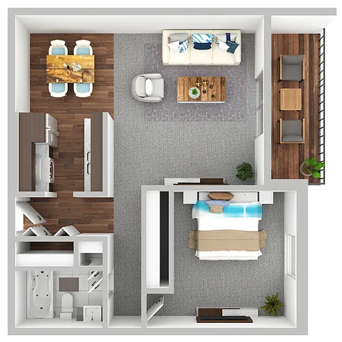 Floor plan One Bedroom 643