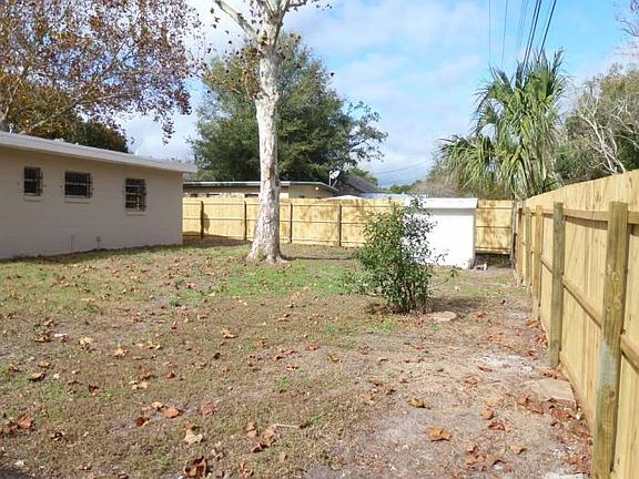 Fenced back yard