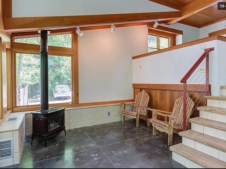 1st Floor Sunroom with Fireplace