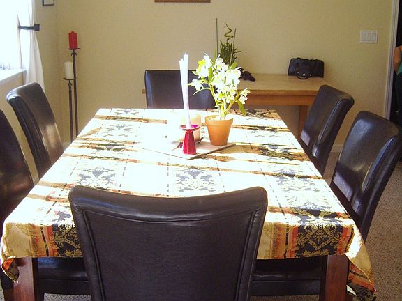 Sun-lit dining area