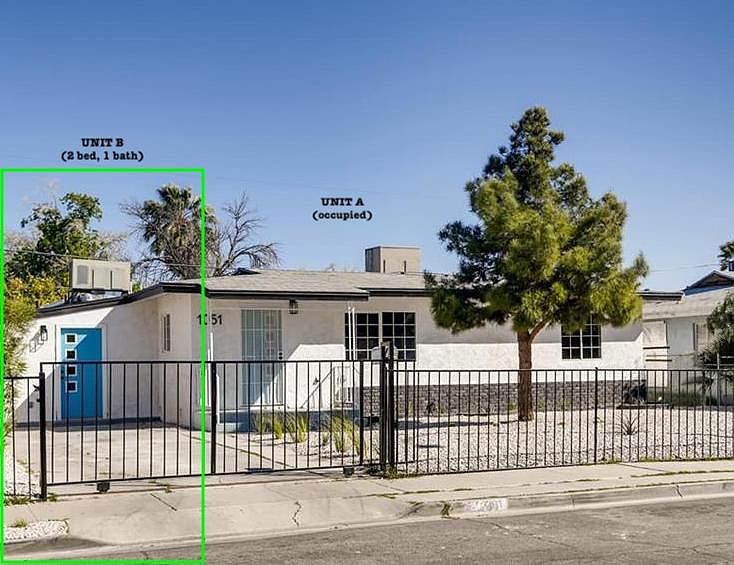 Front of House - Unit B is on the RIGHT. Unit A is occupied. Unit B is attached, but otherwise a completely separate property!