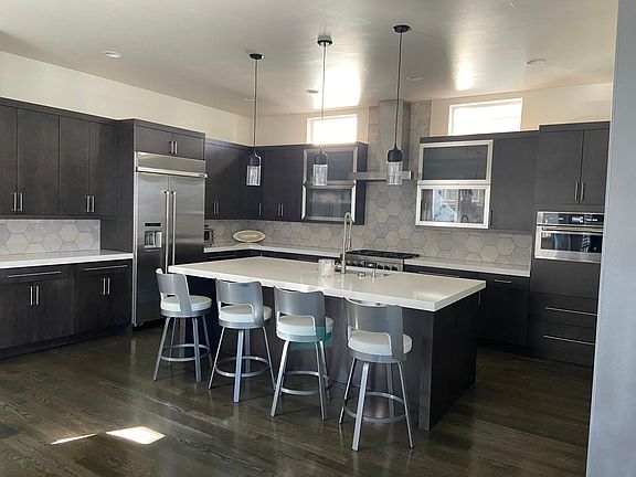 Gourmet kitchen with stainless steel appliances