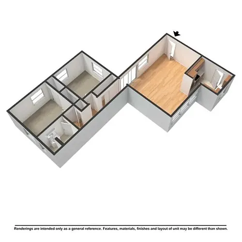 Floor plan Two Bedroom - A2