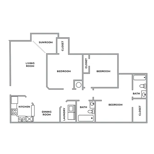 Floor plan 3 Bedrooms