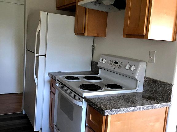 Electric stove Refrigerator (might be a different model, but similar, at time of renting)