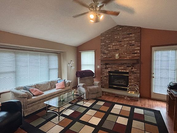 Living room with fireplace