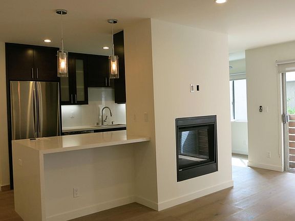 living room fireplace view