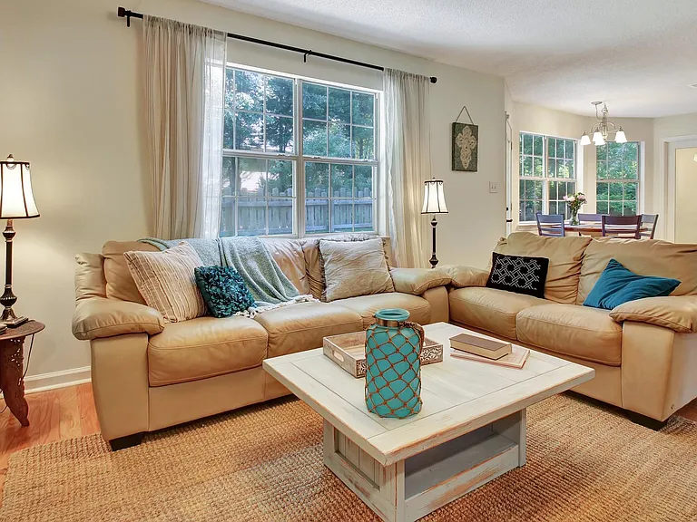 Living room with gas fireplace