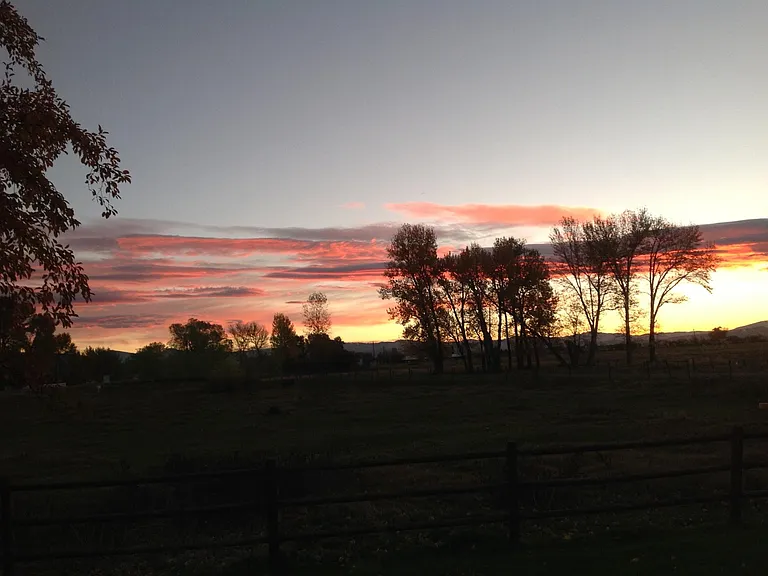 Sunset from front room window. Can't ask for more than this!