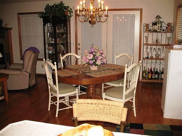Dining room right off the kitchen