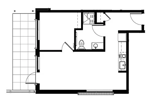 Floor plan The Bayside with Patio