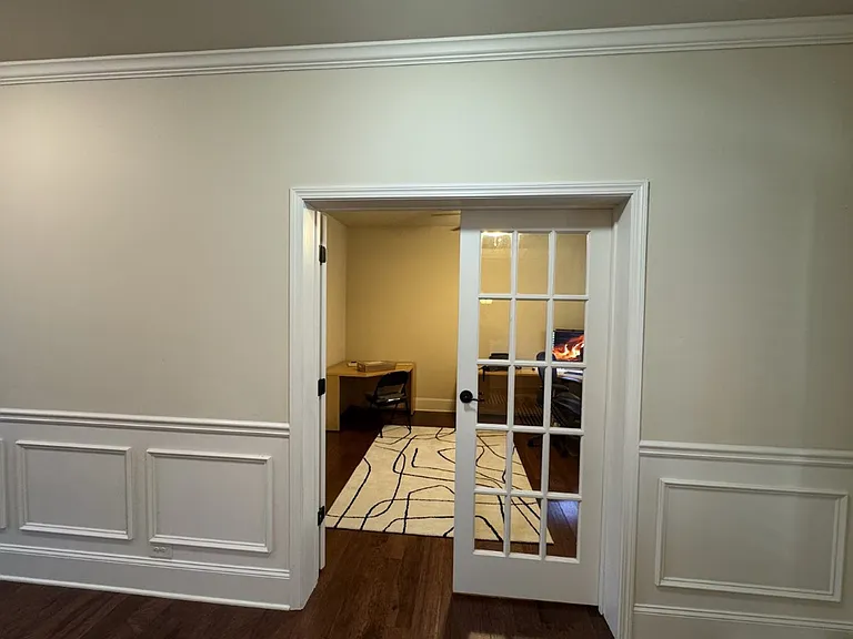 To the right is the office