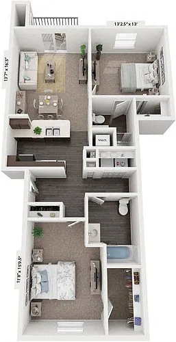 Floor plan Two Bedroom