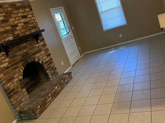 Family area and fireplace