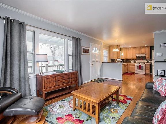 Living room is open to the kitchen and eating area.