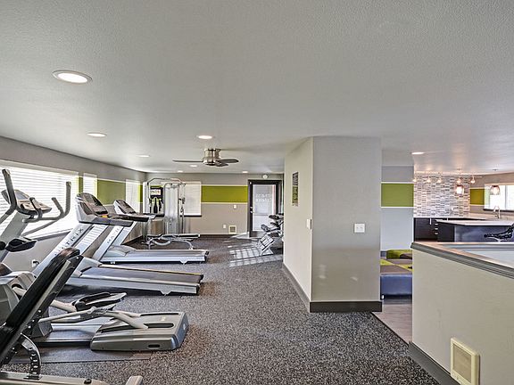Fitness center with treadmills and ellipticals