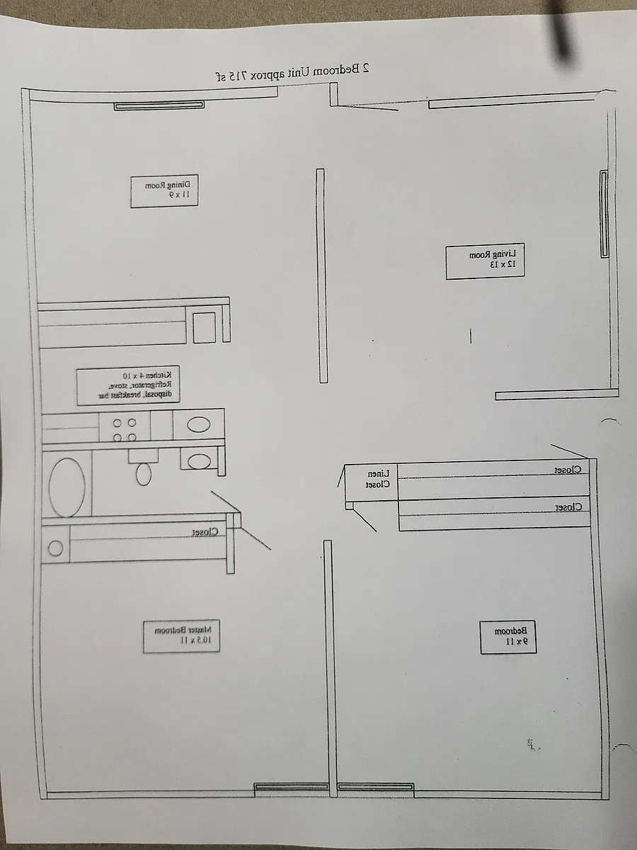 Floor plan 2 Bedroom