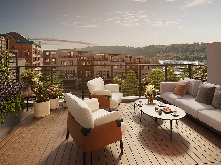 One of two massive balconies on Townhome Rentals (coming soon)