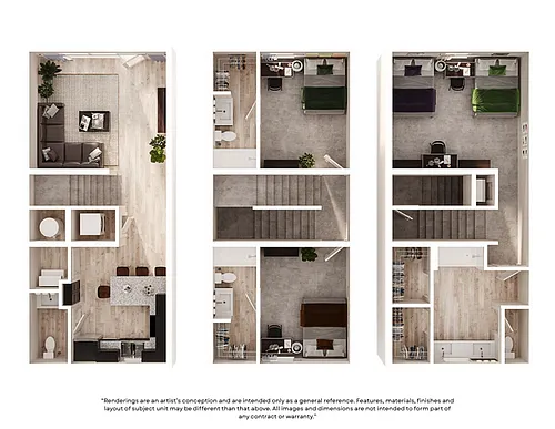 Floor plan 3 Bed/3.5 Bath Townhome