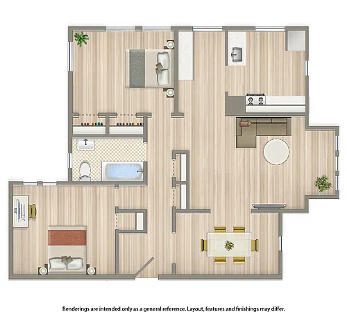 Floor plan Two Bedroom A