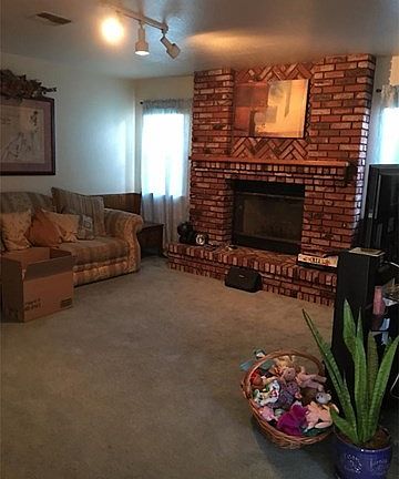 Family room with the fire place
