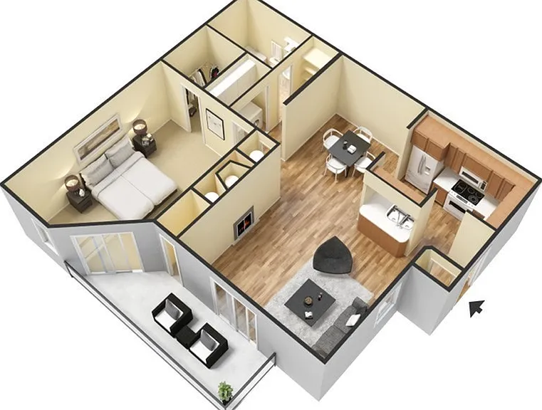 One Bedroom with Pond View One Bedroom with Pond View