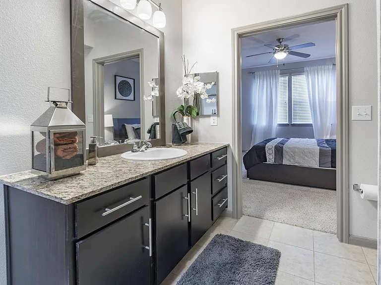 Bathrooms feature luxe finishes and plenty of space