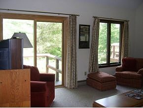 living room slider to deck/lak