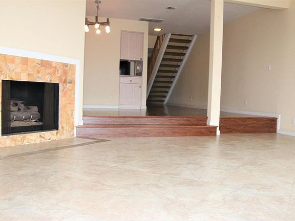 Living room with fire place