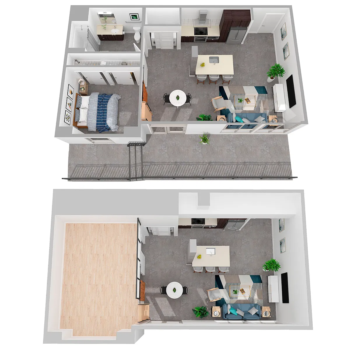 Floor plan Live/Work Large 1x1 - a2.1