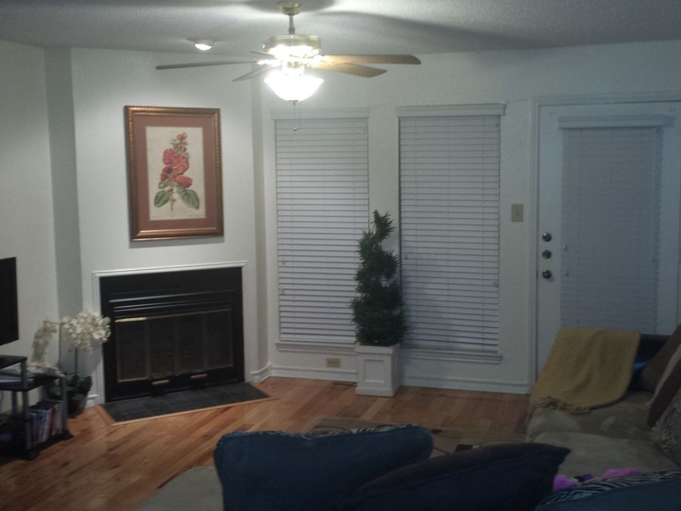 Living Room Fireplace to Courtyard