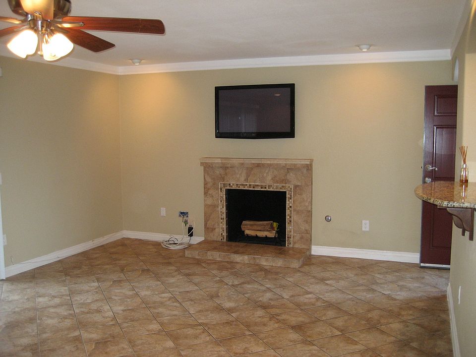 Living room with fireplace
