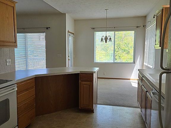 Kitchen into dining area