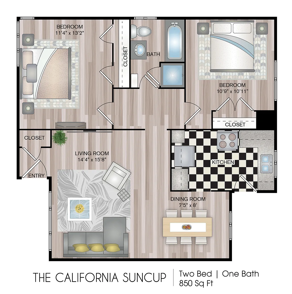 Floor plan The California Suncup Renovated (Garden)