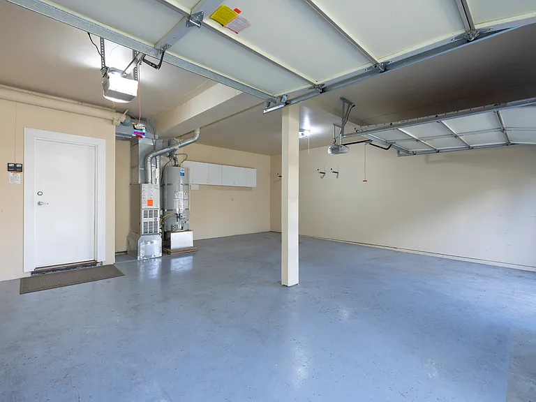 Spacious double car garage.