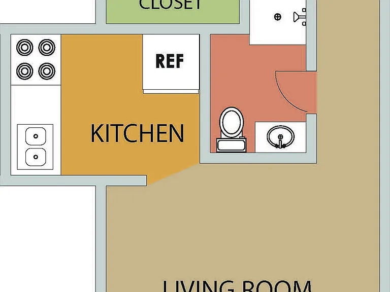 City Villas - 837-841 Building 1 bed facing street City Villas - 837-841 Building 1 bed facing street