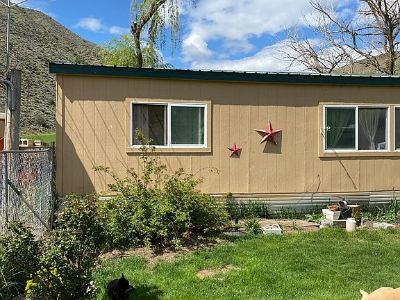 Front view. We just cut those trees down in the backyard to about seven feet high as the tops of the trees needed to be cut.