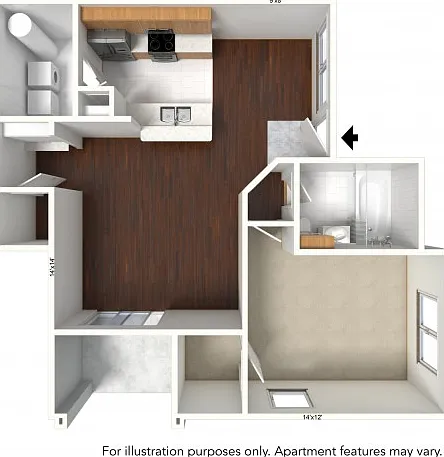 1 Bed 1 Bath 1 Bed 1 Bath